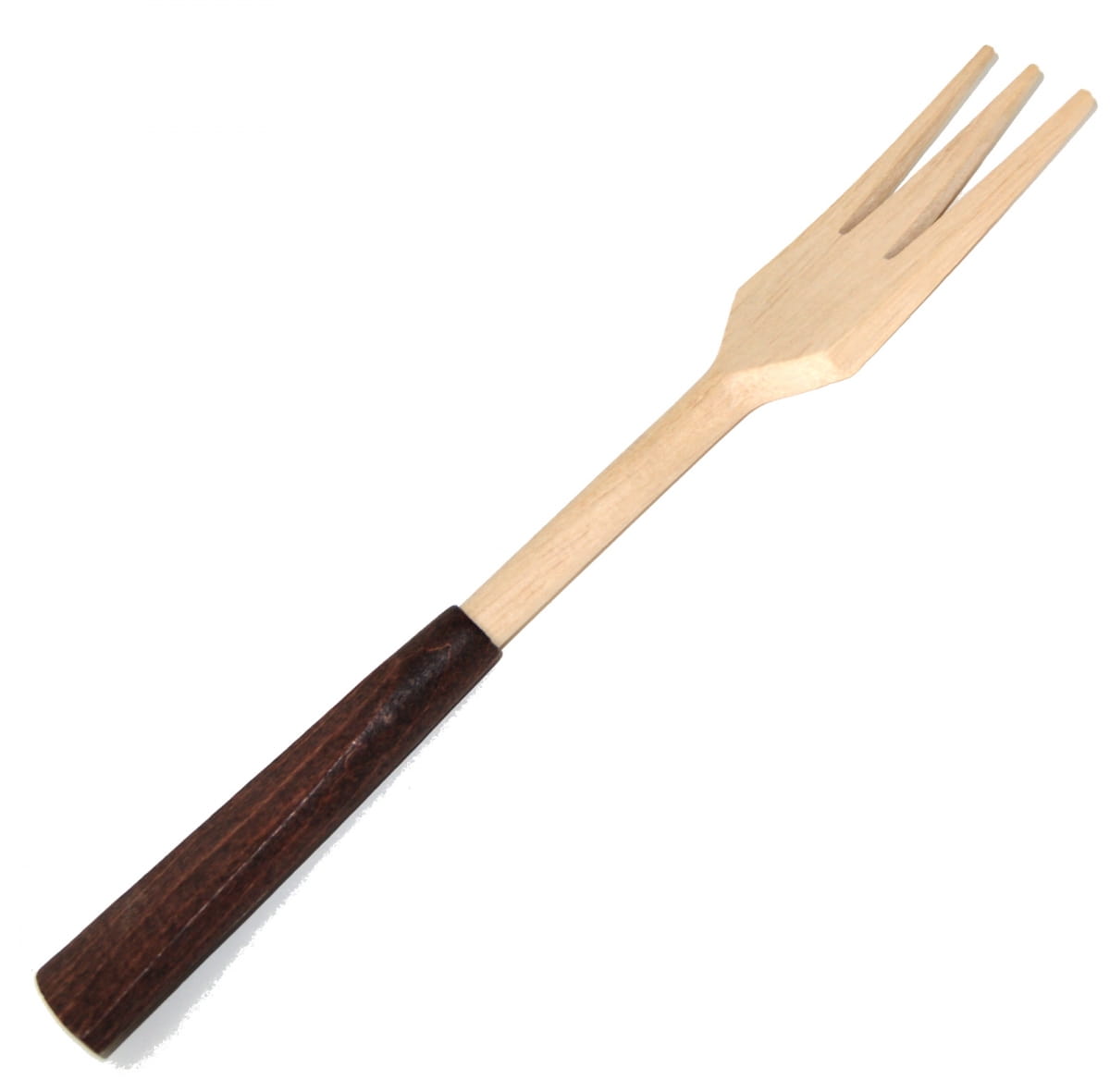 Wooden Fork with Brown Handle | Eco Wooden Fork | Wooden Table Fork | Natural Fork with Brown Handle
