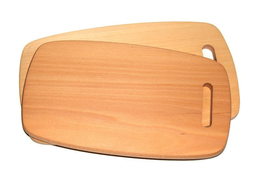 Wooden barrel chopping board LARGE 44 cm | Large wooden kitchen board | Round barrel board | Solid serving stand