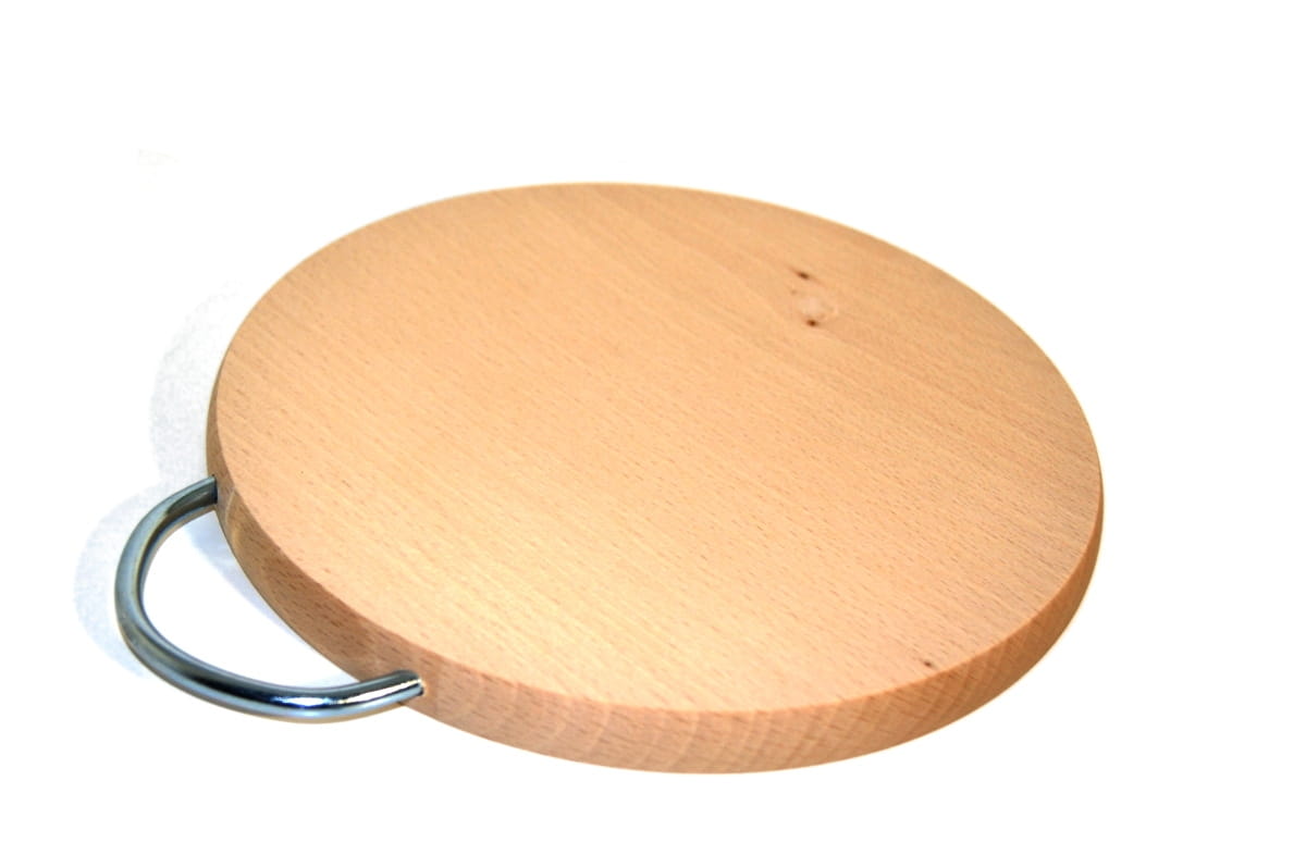 Chopping board with handle round 25 cm | Round kitchen board | Wooden board with handle | Serving board | Snack tray