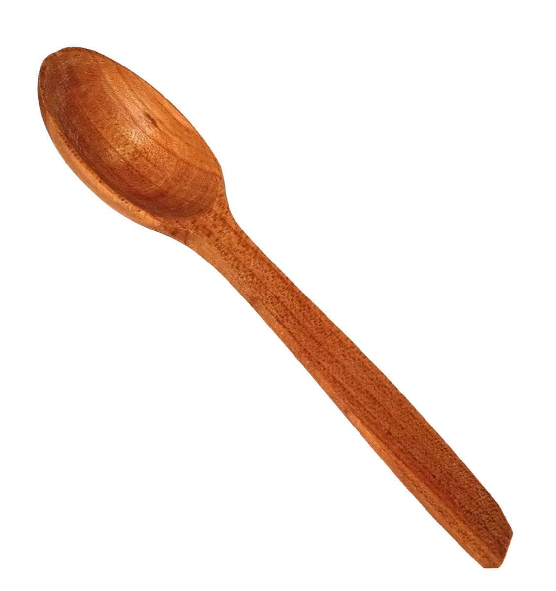 Cuillère en bois de cerisier Moyenne 20 cm | Cuillère en bois de cuisine écologique | Cuillère naturelle pour la cuisson | Cuillère en bois 20 cm