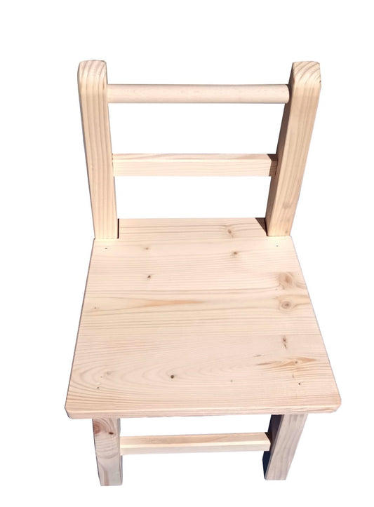 Children's chair made of raw wood, unvarnished | wooden chair for children | natural children's chair | eco children's furniture