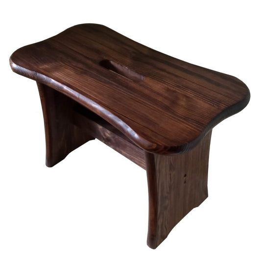 Brown wooden twisted stool Stool chair | Brown wooden stool | Assembled stool | Chair without backrest | Solid stool