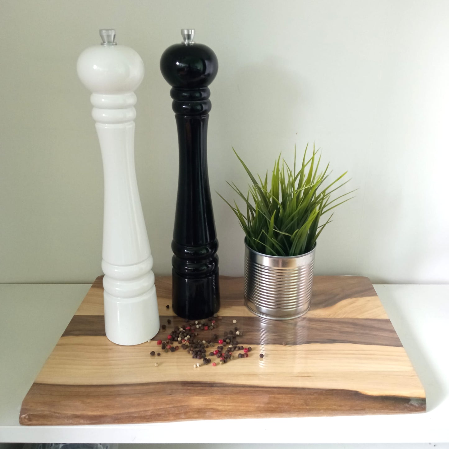 Salt pepper mill with steel mechanism 2 pcs | set of hand mills | steel spice mills | manual pepper salt mill