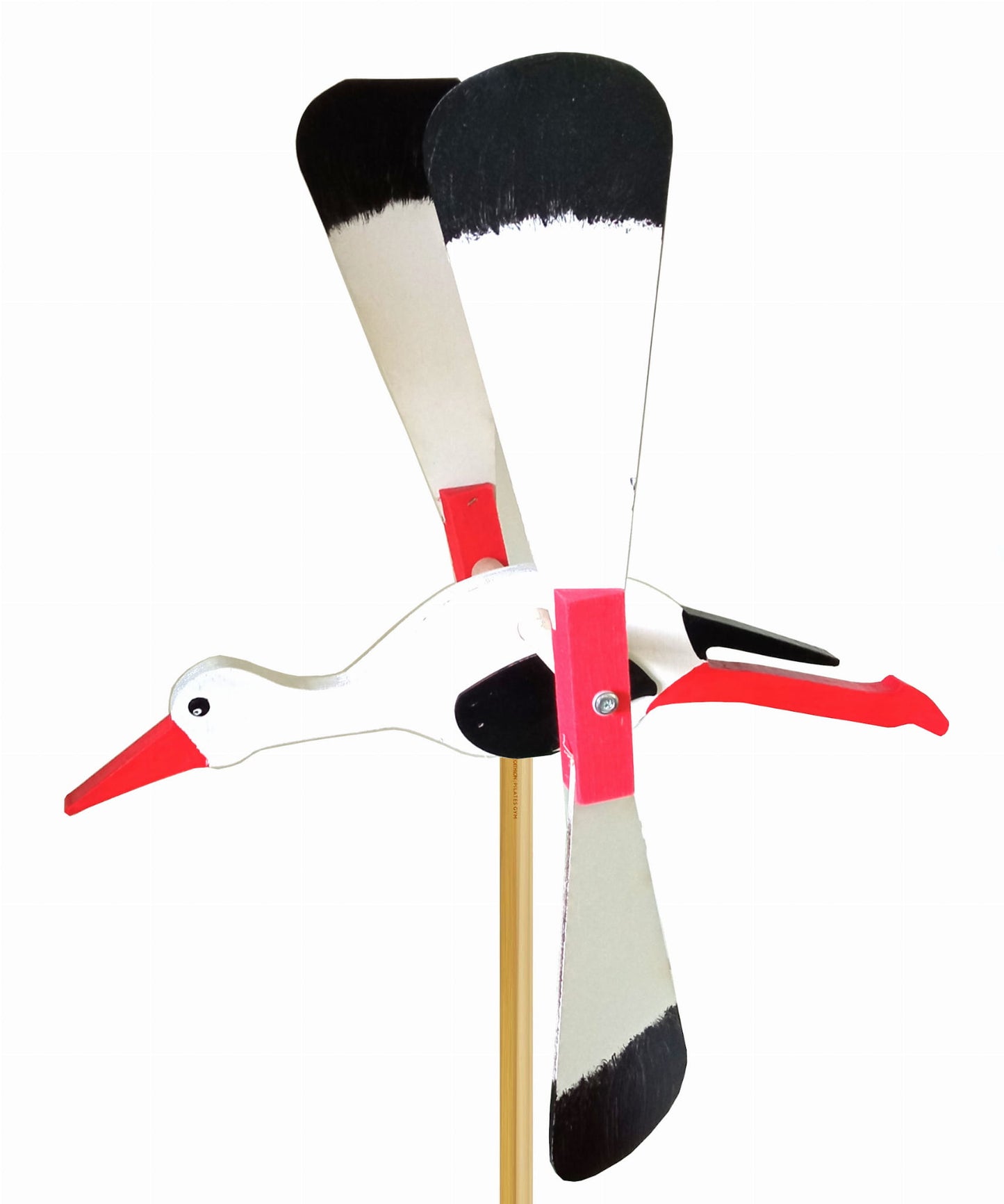 Garden windmill LARGE 47cm stork | Garden decoration | Bird scarer | Garden windmill | Stork figurine | Balcony decoration