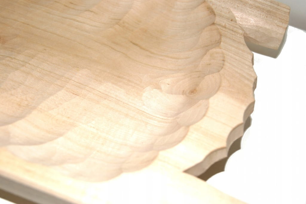 Carved wooden trough 90 cm | Decorative trough for serving dishes | Decorative wooden bowl | Rustic wooden platter