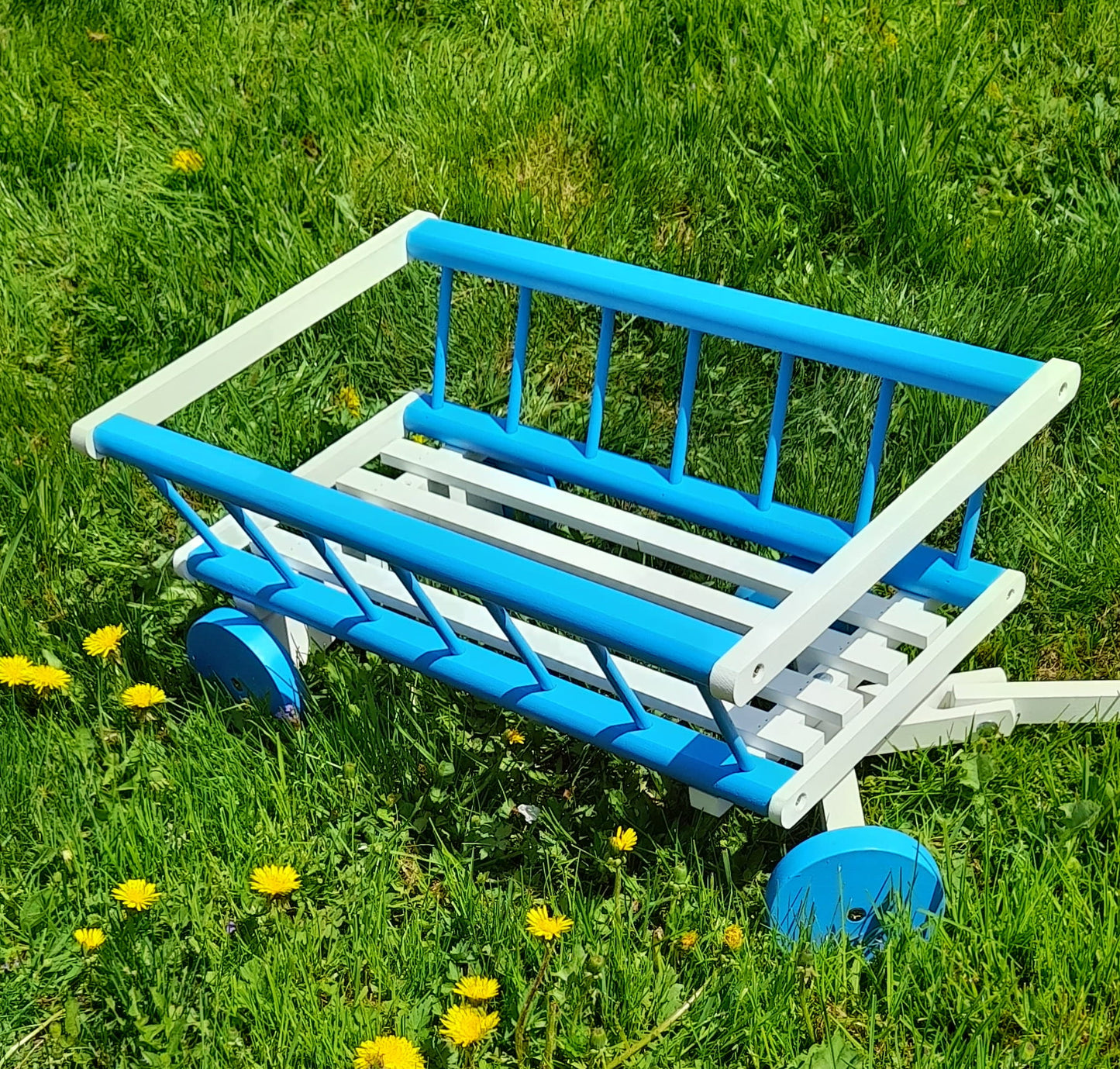 Wooden garden ladder cart LARGE 60 cm NI | Decorative wooden cart | Rustic decorative cart | Wooden garden decoration | Vintage