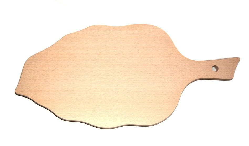 Wooden chopping board Leaf 40 cm | Wooden kitchen stand | Serving board | Leaf shape | Natural wood | 40 cm