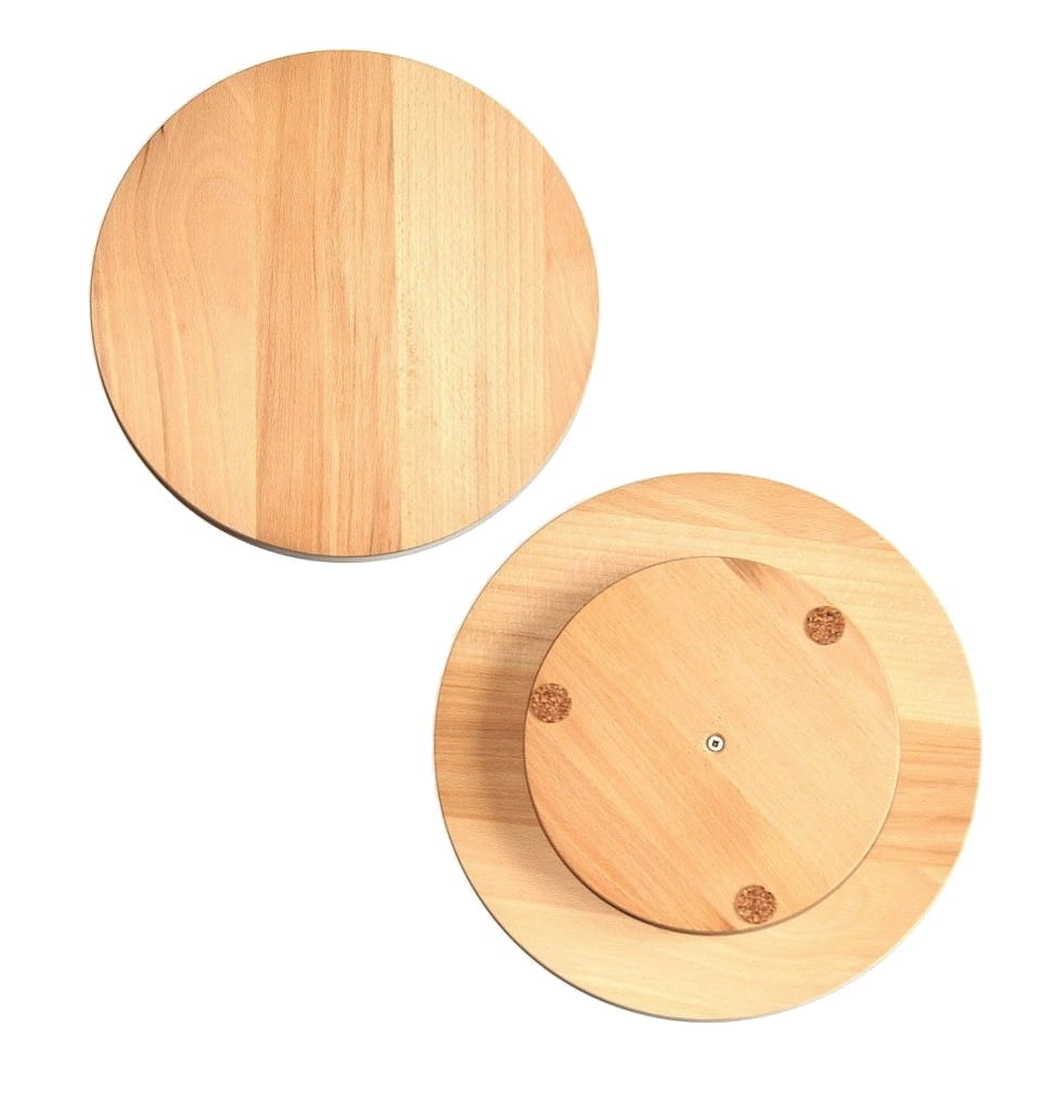 Wooden serving board Rotating 35 cm | Wooden rotating tray | Rotating board for snacks | Wooden rotating stand 35 cm