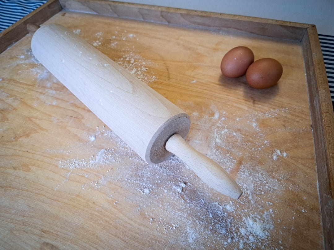 Rouleau à pâtisserie épais longueur 52 cm | rouleau en bois de cuisine | rouleau de cuisson solide | rouleau à pâtisserie traditionnel | rouleau à pâte