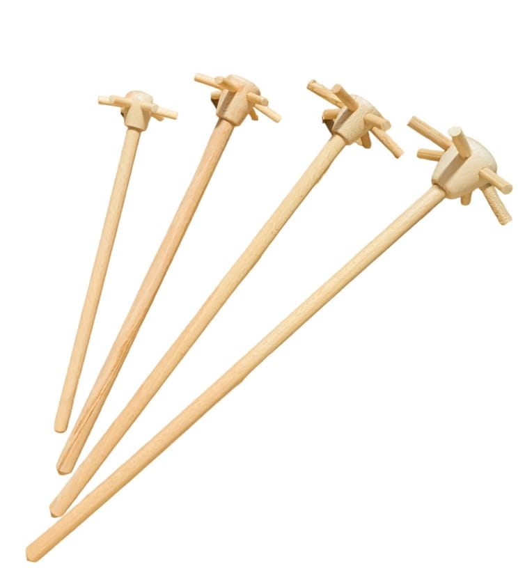 Wooden kitchen whisk - star 20 cm | hand wooden whisk | egg and dough beater | eco-friendly star whisk