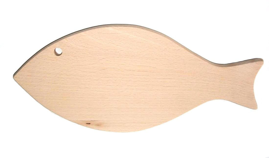 Fish cutting board 35 cm | Wooden kitchen board | Chopping stand | Wooden serving board | Fish-shaped board