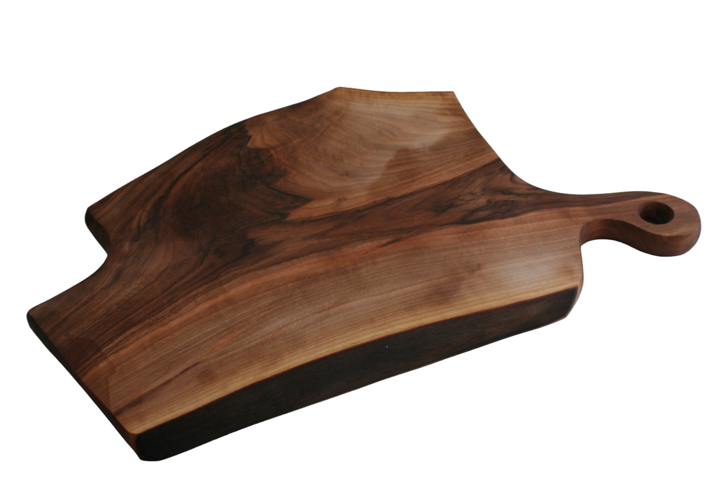 Deska do krojenia i siekania z drewna orzechowego z rączką – deska kuchenna
