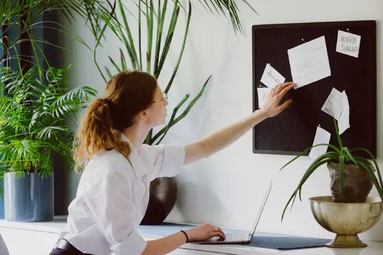 Large wall board - modern cork board | Decorative cork board | Note board | Memo board | Board for office and home