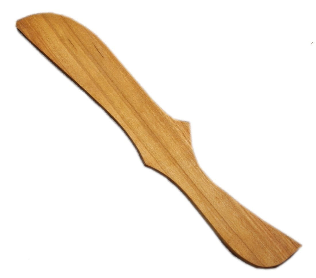 Cherry Butter and Lard Knife 19 cm | Wooden Spreading Knife | Ecological Kitchen Knife | Natural Butter and Spread Knife