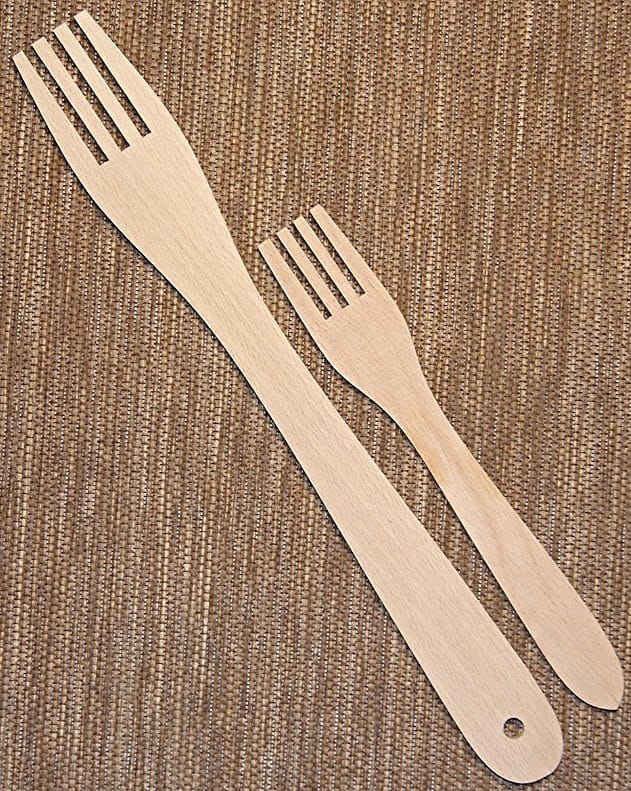 Wooden Fork 4 Prong Small 18 cm | Ecological disposable fork | Biodegradable wooden fork | Wooden fork 18 cm