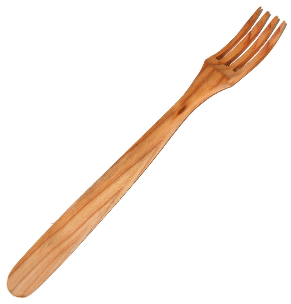 Cherry wood fork 23 cm | Ecological wooden fork | Natural kitchen fork | Wooden serving fork