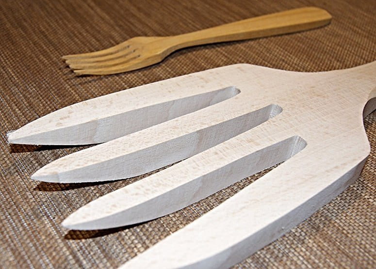 Saucepan, Wooden fork for field kitchen or cauldron 82 cm | Wooden spoon | Wooden kitchen fork | Cooking accessories