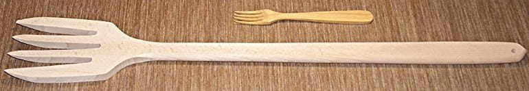 Saucepan, Wooden fork for field kitchen or cauldron 82 cm | Wooden spoon | Wooden kitchen fork | Cooking accessories