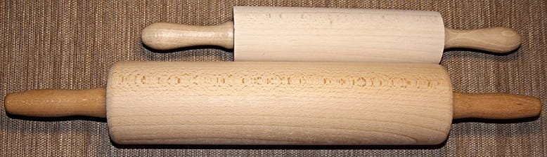 Rouleau à pâtisserie épais longueur 52 cm | rouleau en bois de cuisine | rouleau de cuisson solide | rouleau à pâtisserie traditionnel | rouleau à pâte