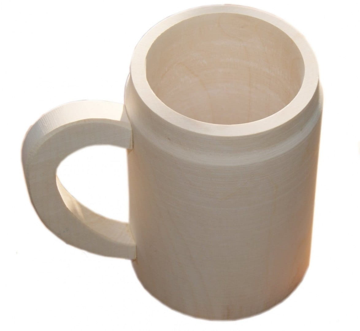 Wooden mug with handle | Wooden mug | Ecological wooden mug | Natural wooden mug