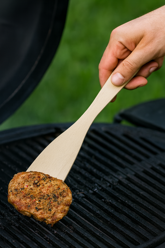 Spatule en bois Ordinaire Mini 24 cm | Cuillère de cuisine en bois | Petite spatule en bois | Spatule en bois pour la cuisson | Accessoires éco