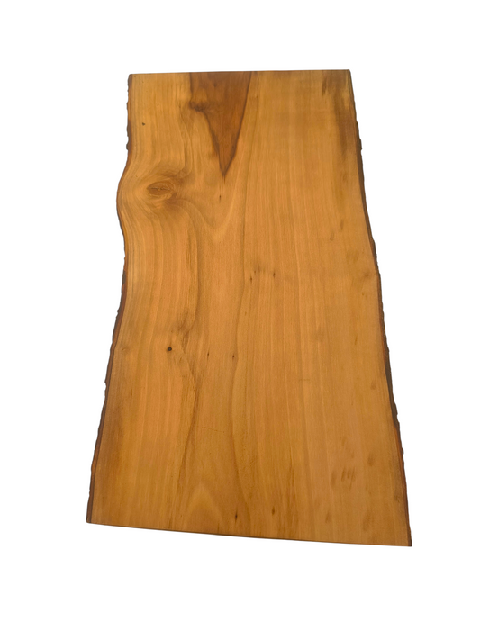 Deska z jabłoni | Deska z drewna jabłoniowego – unikatowa, olejowana, okorowana, naturalna, idealna do kuchni i serwowania