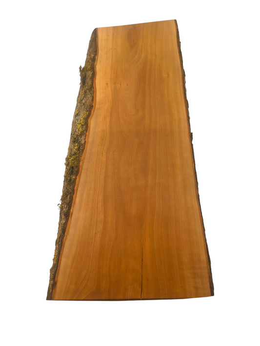 Deska z jabłoni | Deska z drewna jabłoniowego – unikatowa, olejowana, okorowana, naturalna, idealna do kuchni i serwowania