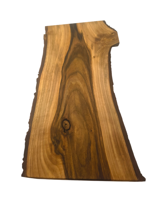 Deska z orzecha | Deska z drewna orzecha włoskiego – unikatowa, olejowana, okorowana, naturalna, idealna do kuchni i serwowania