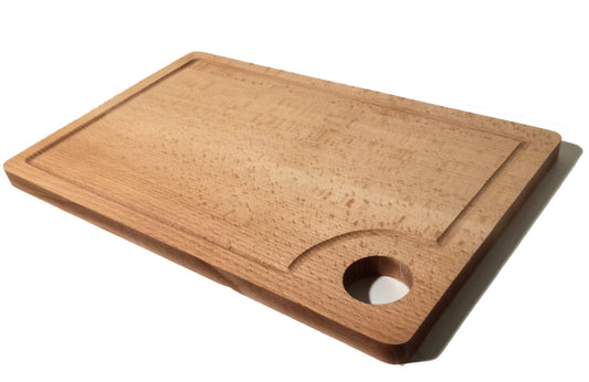 Rechteckiges Holzschneidebrett 40 cm | Küchenbrett aus Holz | Schneidebrett aus Holz | rechteckiges Holzbrett