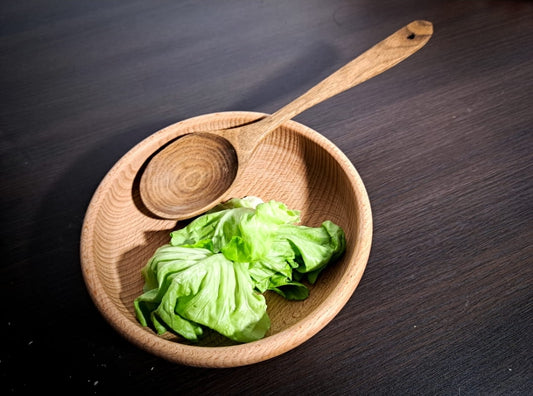 Wooden walnut kitchen spoon 29 cm – elegant walnut cooking spoon