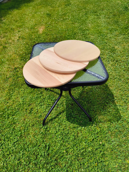 Rundes Schneidebrett aus Holz 45 cm | Pizza-Servierbrett 
