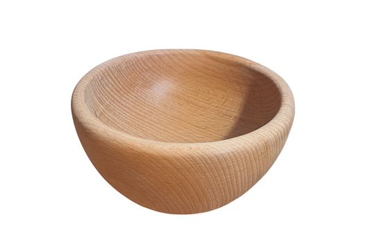 Elegancka miska drewniana z parzonego buku 16 cm – naturalne wykończenie, idealna do serwowania przekąsek i dodatków | Chłopcy z Rancza