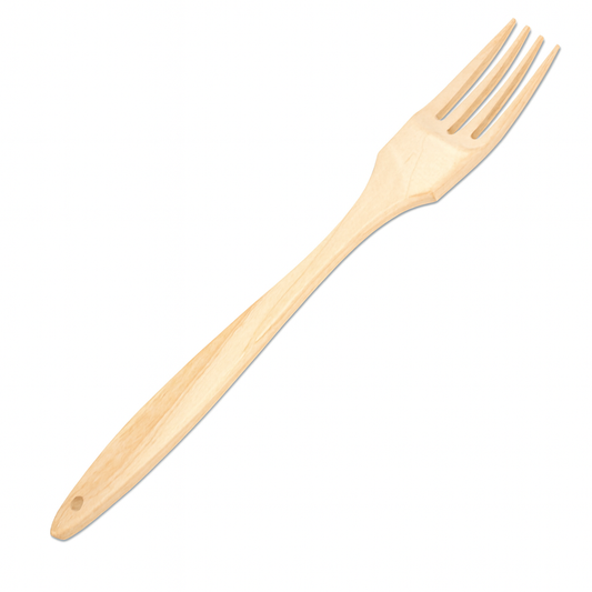 Ekologiczny widelec drewniany z brzozy o długości 23 cm – naturalny wybór do Twojej gastronomii, idealny do serwowania potraw w restauracjach i kuchniach ekologicznych.