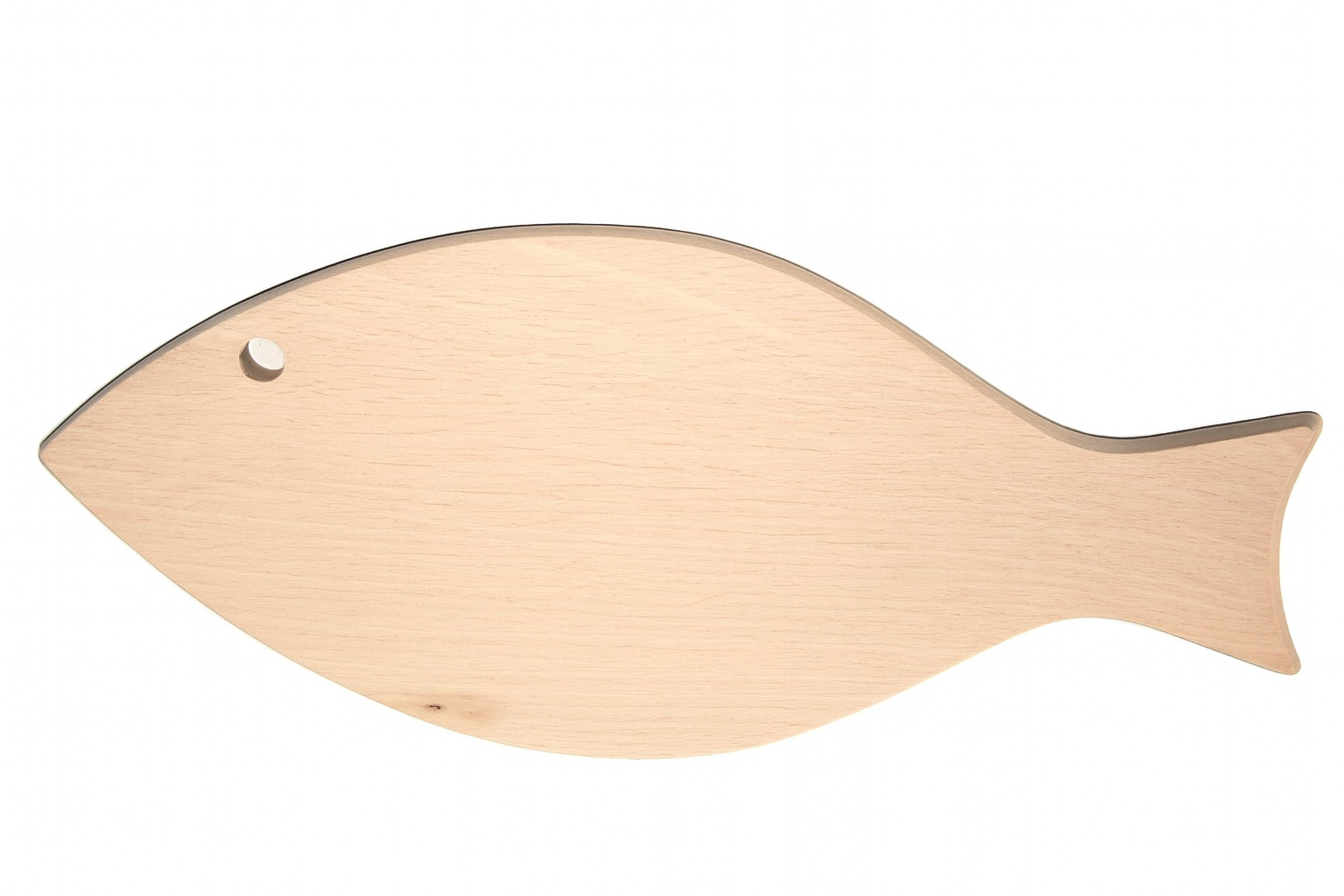 Drewniana deska kuchenna „Rybka” 35 cm – funkcjonalność i wyjątkowy design, wykonana z naturalnego drewna bukowego, idealna do serwowania i krojenia ryb oraz przekąsek, produkt Chłopcy z Rancza / Ranch Boys