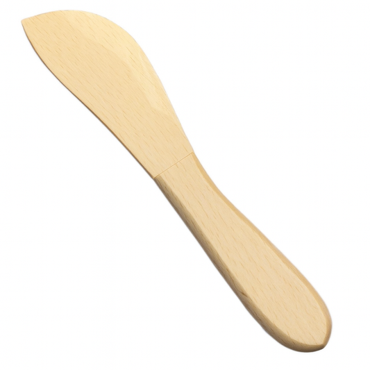 Drewniany nożyk kuchenny do masła, smalcu i serów – 17 cm, olejowany.