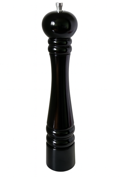 Elegancki ręczny młynek do pieprzu i soli z mechanizmem stalowym – czarny, 25 cm