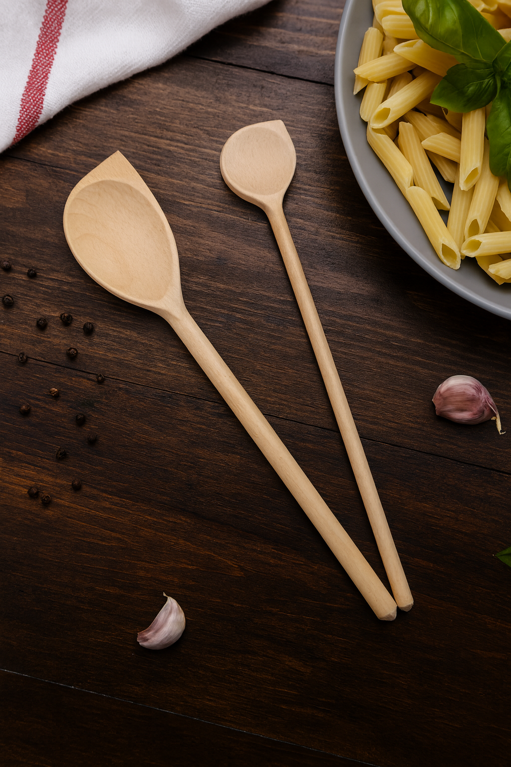 Holzlöffel mit Ecke-Set 2 St