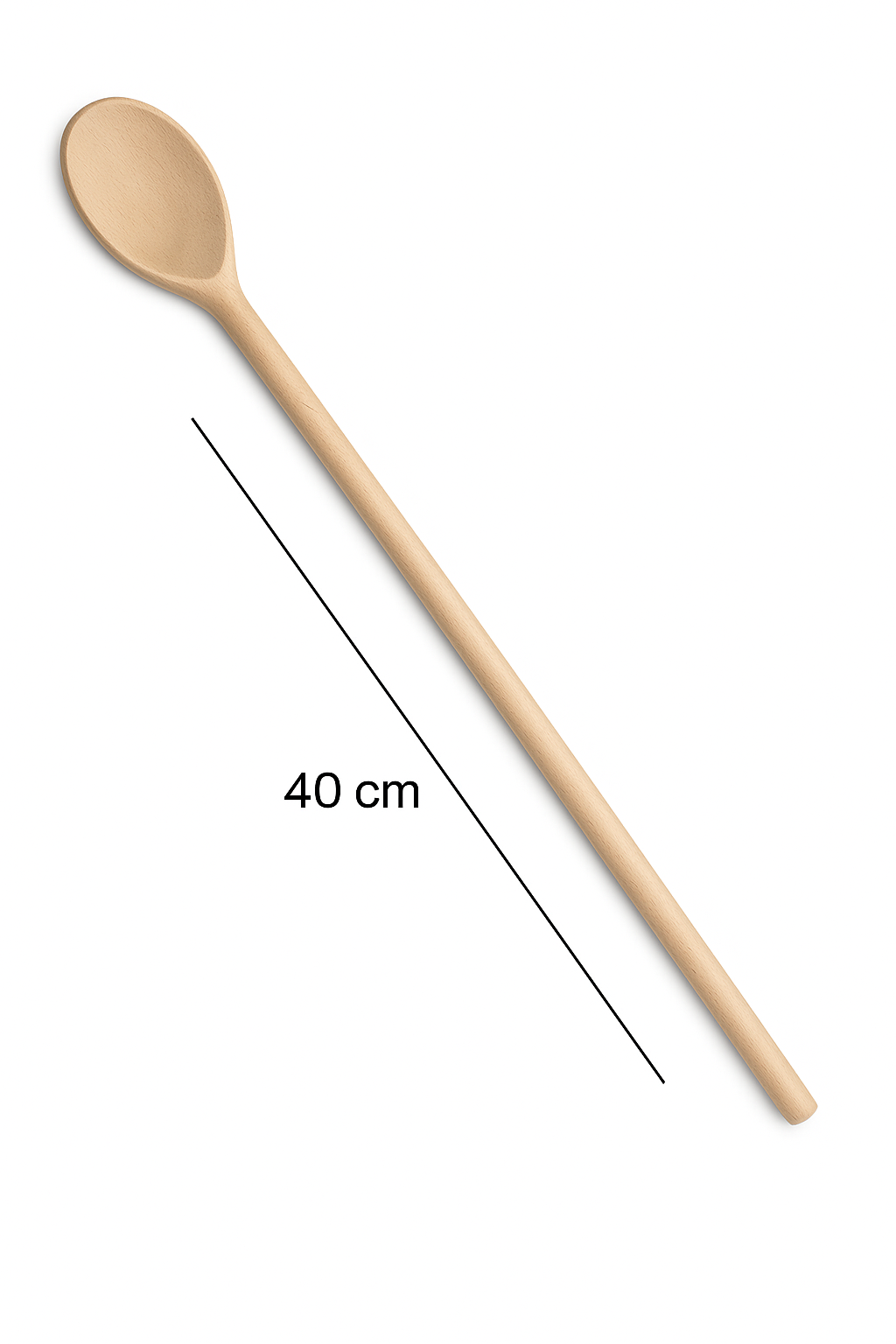 Chłopcy z Rancza / Ranch Boys Drewniana łyżka szwedzka o długości 40 cm na białym tle