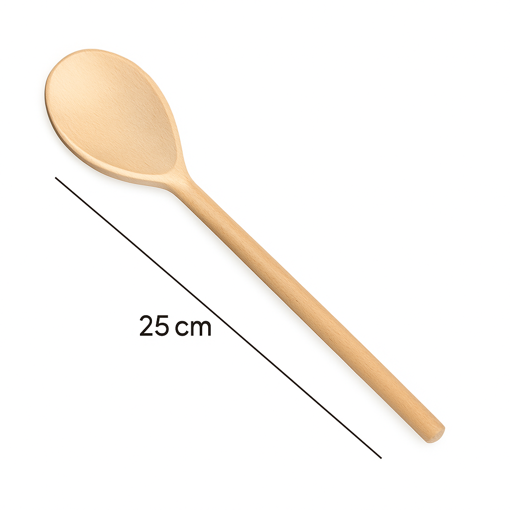 Chłopcy z Rancza / Ranch Boys Drewniana łyżka szwedzka  o długości 25 cm na białym tle