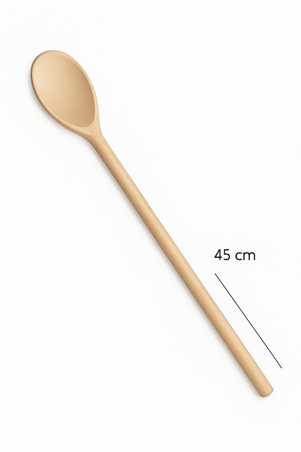 Chłopcy z Rancza / Ranch Boys Drewniana łyżka szwedzka  o długości 45 cm na białym tle