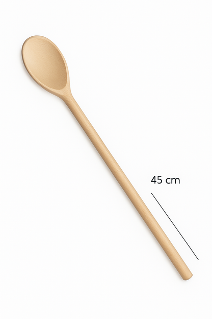 Chłopcy z Rancza / Ranch Boys Drewniana łyżka szwedzka  o długości 45 cm na białym tle