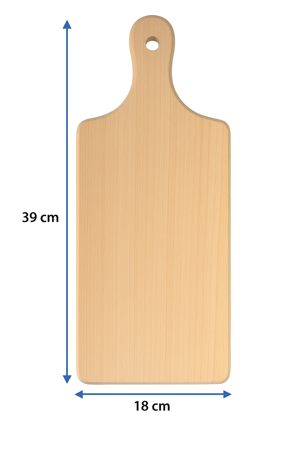 Drewniana deska kuchenna klasyczna o rozmiarze 18x39 cm, wykonana z naturalnego drewna bukowego, idealna do krojenia i serwowania potraw – Chłopcy z Rancza / Ranch Boys.