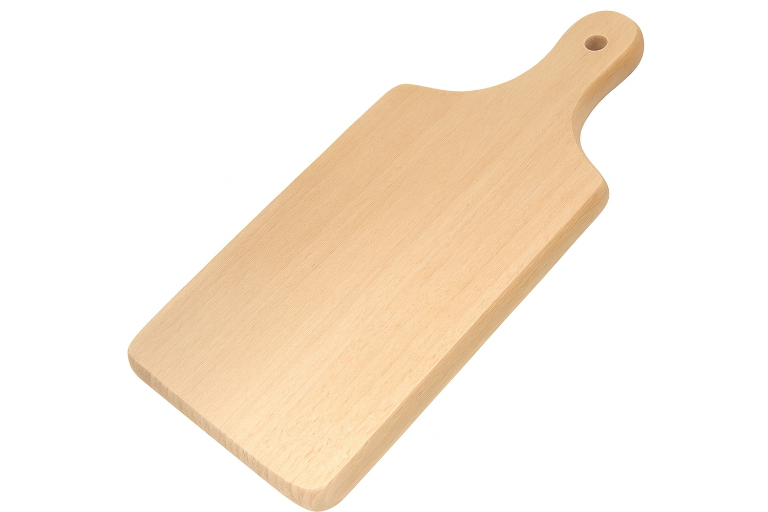 Drewniana deska kuchenna klasyczna z uchwytem i otworem do zawieszenia, wykonana z naturalnego drewna bukowego, idealna do krojenia i serwowania potraw – Chłopcy z Rancza / Ranch Boys.