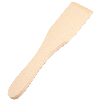 Drewniana łopatka do smarowania – mini łopatka długości 12 cm z bukowego drewna, ujęcie produktowe na białym tle, widoczny naturalny kolor i struktura drewna. Chłopcy z Rancza / Ranch Boys