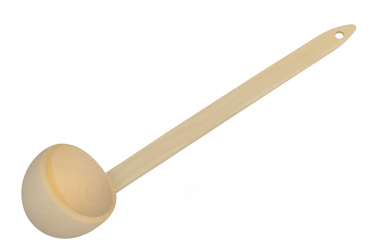 Drewniana warzecha chochla bukowa 36 cm – idealna do kuchni polowej i kotłów – Chłopcy z Rancza