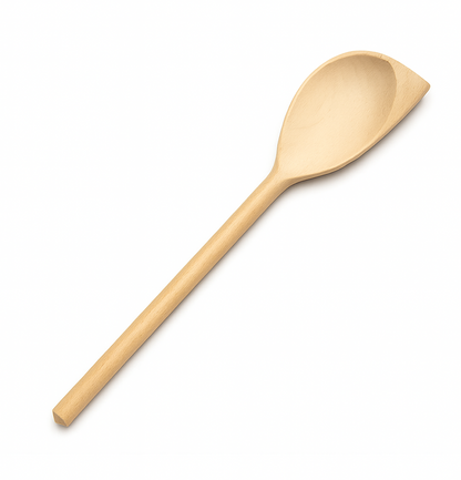 Wooden Spoon with Horn Large 30 cm | Kitchen spatula natural wood | Wooden kitchen utensils | Ecological cooking spoon