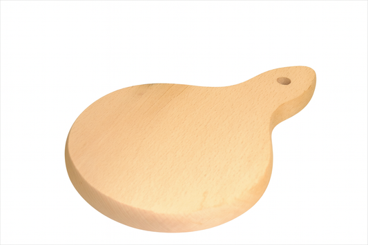 Drewniana mini deska do krojenia „Cebulka” 19 cm – praktyczna i stylowa, wykonana z litego drewna bukowego, idealna do serwowania i krojenia małych porcji.