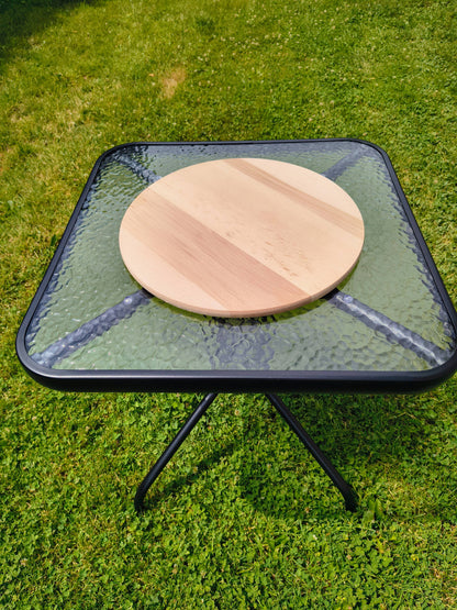 Rundes Schneidebrett aus Holz 45 cm | Pizza-Servierbrett 