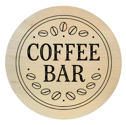 drewniana deska bukowa coffee bar grawer deska do serwowania kawy 20 cm