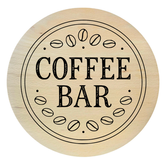 drewniana deska bukowa coffee bar grawer deska do serwowania kawy 20 cm